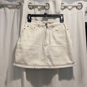 WHITE DENIM MINI SKIRT ‘FIFTH LABEL’